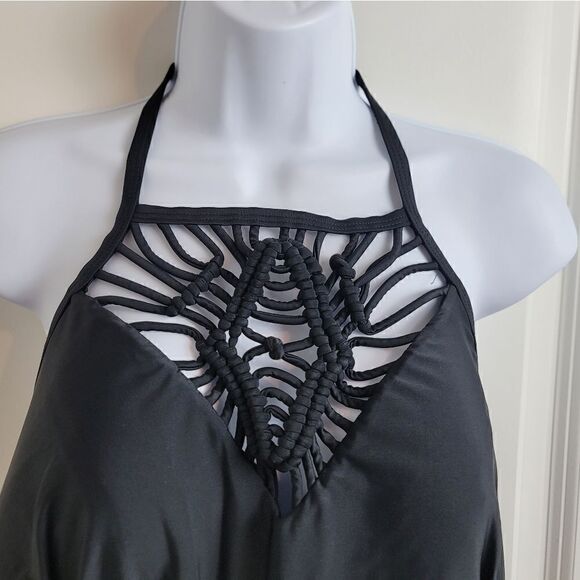 SWIMSUITS FOR ALL Halter Tankini Top - Picture 2 of 7